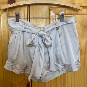 BCBG MAXAZRIA Satin Shorts with Tie Front